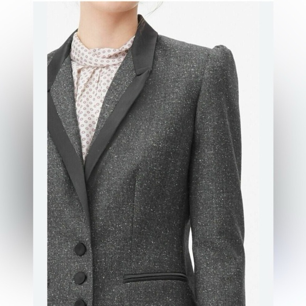 Tailored by Rebecca Taylor Wool Silk Blazer